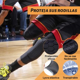 2Par Rodilleras Deportivas - Blanco y Negro Rodilleras Elásticas Antideslizantes esponja gruesa Rodilleras de Soporte Transpirables Protege tus Rodillas Ideal para Actividades Deportivas(M)