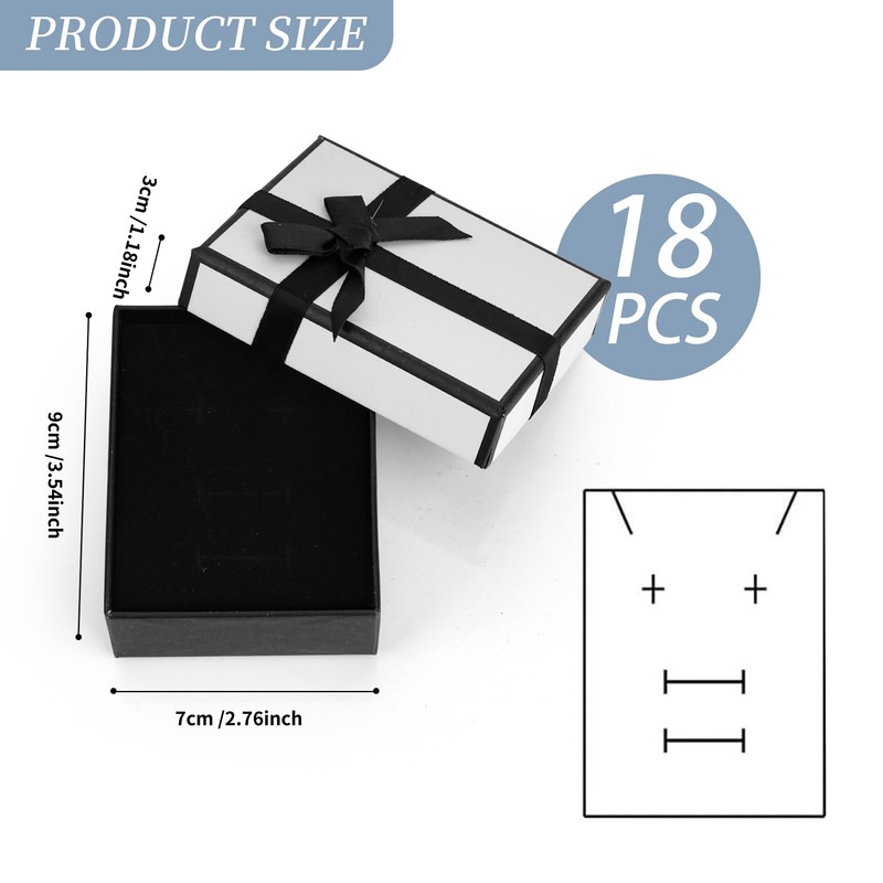 Aramanara 18 Pcs Small Gift Boxes with Lids, 7x9x3cm Jewellery