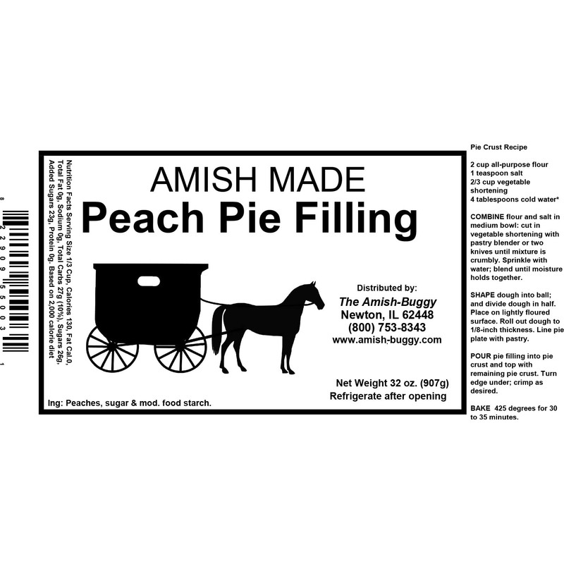 Amish Pie Filling and Topping (Peach 1-Jar)