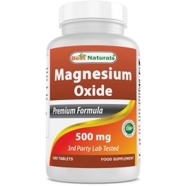 Best Naturals Best Naturals Magnesium oxide 500 mg 180 tablets