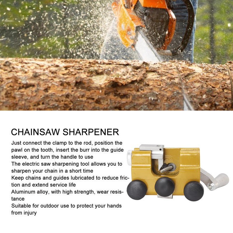 Hand Crank Chainsaw Sharpener Portable Chainsaw Sharpening Jig Tool Kit