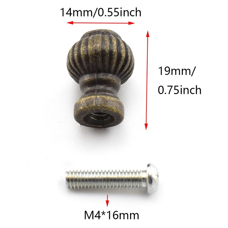 SDTC Tech 4-Pack Antique Lantern Pull Handle Mini Bronze Old