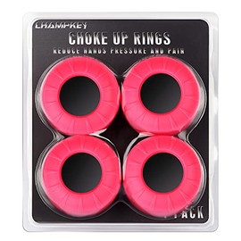 CHAMPKEY Premium Choke Up Rings 4 Pack | Reduced Hands Pain and Pressure Baseball Rings | Ideal for Baseball, Softball and Tee Ball Bat (Pink)