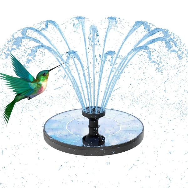 AMZtime Solar Water Fountain, Upgraded Solar Bird Bath Fountains with