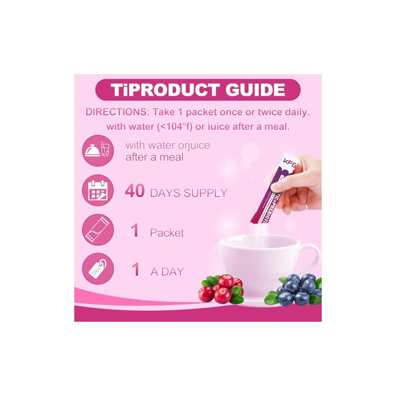 KFG Women's Probiotic Powder with 100 Billion CFUs & Organic