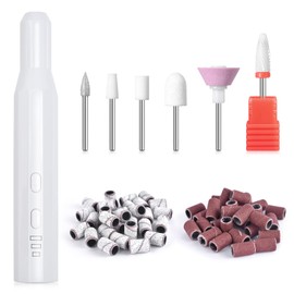 KADS Electric Nail Drill Machine Portable Electric Nail File Polishing Kit for Acrylic Gel Nails with Nail Drill Bits Sanding Bands Manicure Pedicure Efile Tool for Home Salon Design Nails (Pink)