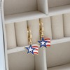 Puerto Rico Star Flag Earrings for Women, Patriotic Jewelry for