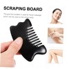 Ipetboom 3 pcs Ox Horn Body Scraping Massage Comb Multi