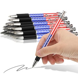 Tenare 16 Pcs American Flag Ballpoint Pen Patriotic Pens 1.0mm Black Ink Ballpoint Pens Independence Day Gel Ink Pens for USA Souvenirs American Gifts for Foreigners Veterans Day Memorial Day
