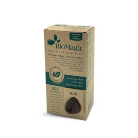 BioMagic Keratin & Argan Oil Hair Color Cream, 7.11 Intense Ash Blonde