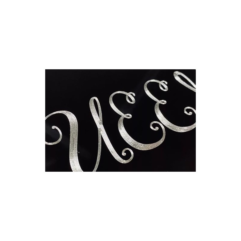 Queen Crown Car Diamond Etched Engraved on Black Aluminum Metal