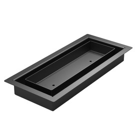 4X10 Flooring Vent Cover - 10X4 Drop-in Floor Register, Heavy-Duty Metal, Sandtex Black Finish, Fits Tile, Wood, and Other Flooring Inserts, Easy Air-Flow Adjustment, Made in North America