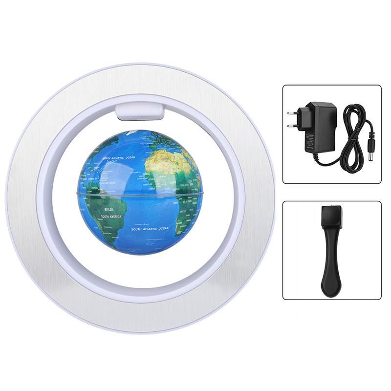 4in O Shape Magnetic Levitation Floating Globe Rotating Magnetic Globes