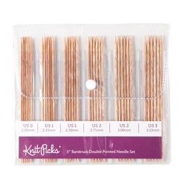 Knit Picks Double Pointed Wood Knitting Needle Set (Sunstruck 5")