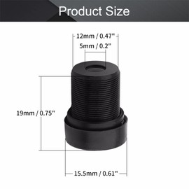 Fielect Manual Wide Angle Lens 1080P 1/3" Fixed-Focus IR Fixed Mount Lens Security Camera Lens 3.6mm Focal Length 1 Pcs