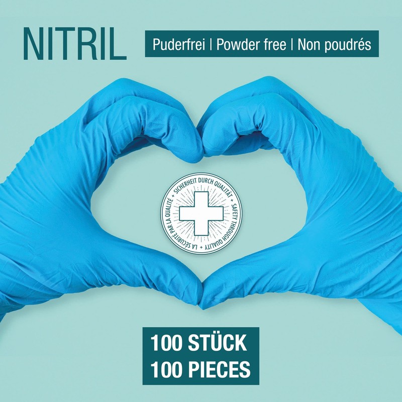 Disposable Nitrile Examination Gloves in Dispenser Box Size S /