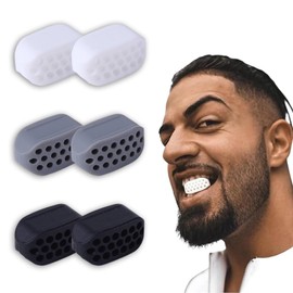 JUGUTA Jawline Trainer, Jawline Gum, Jaw Trainer, Mewing Gum, Jaw Trainer, Jaw Exerciser, Face Trainer, for Exercises, Face Muscles, Men and Women, Pack of 6