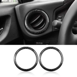 AIRSPEED Hard Carbon Fiber Car Air Conditioner Outlet Cover Decorative Ring Sticker Subaru BRZ Fit Toyota 86 (2013-2020) Accessories