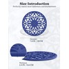SMARTAKE 6 Set Silicone Trivet Mats, Multi-Use Carved Trivet Mat,