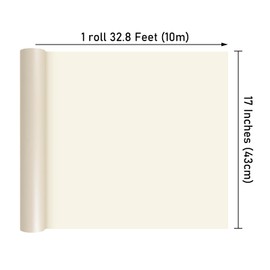 NESCCI Off White Matte Wrapping Paper,Solid Color Pearly-Lustre Paper,Gift Wrapping Paper,Perfect for Wedding,Valentine's Day,Birthday, Christmas,Baby Shower,DIY Bouquet (17 Inches X 32.8 Feet)
