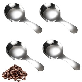 4 pcs Stainless Steel Teaspoons Short Handle Spoons Stainless Steel Coffee Spoon for Salt Sugar Condiments Tea Desserts Coffee