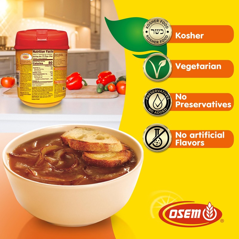 Osem Onion Soup Mix, Savory Flavor, 14.1oz (Pack of 4)