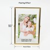 AhaGo Gold Floating Frame (4"x6", Vertical, 2 Set), For Picture