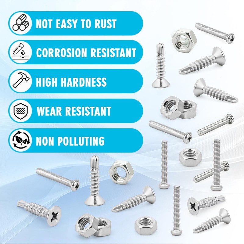 M2.5 Stainless Steel Lock Nuts,2.5mm Self Nylock Locking Nuts with