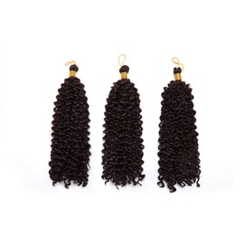 3 Bundles 35 cm Water Wavy Crochet Hair Braiding Hair Extensions Braids Ombre Deep Curly Weaving Hair Braids Hair Extensions Medium Brown