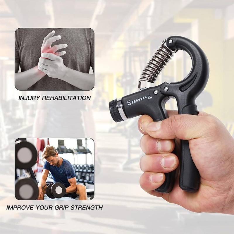 Hand Grip Strengthener 2 Pack Adjustable Resistance 5-60kg (10-130lb) Forearm