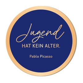 Grafik Werkstatt Genuss & Design Set of 6 Cork Coasters Round Coasters with Quote Pablo Picasso