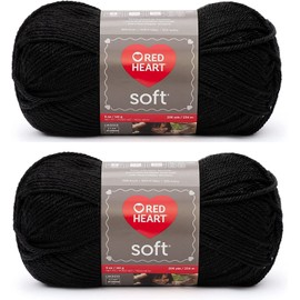 Bulk Buy: Red Heart Soft Yarn (2-pack) (Black)