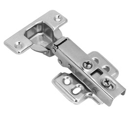 Restokki Stainless Steel Door Hydraulic Hinge​, Door Damper Soft Closing Hinges Kitchen Cabinets Cupboard Furniture Hardware(#01 Straight Bend)