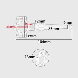 GFARDMOTO For Ho&n&da Ka&wa&sa&ki Su&zu&ki Most Motorcycle Stands Diameter 19mm-23mm Universal Motorcycle Side Stand Extension Kit Foot Pedals Assistant Tools Support Parts (Black)