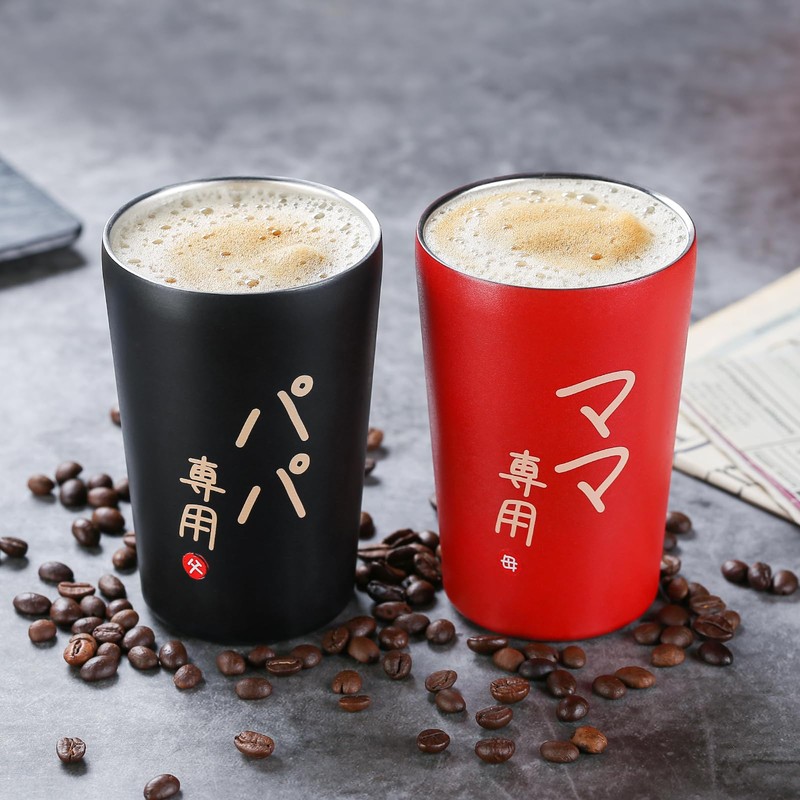 Face Peach Pair Tumbler in Paulownia Box (Only for Daddy