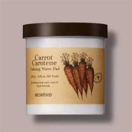 SkinFood 스킨푸드 캐롯 카로틴 카밍 워터 패드 60매 (1개) Skinfood Carrot Carotene Calming Water Pad 60 Sheets (1 Pack) [Single]