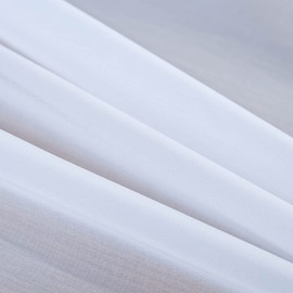 YUNSHANGHE Modern Chiffon Table Runner, 70 x 300 cm, Washable Tablecloth, Wedding Decorative Fabric Table Runner, Table Decoration for Wedding, Birthdays, Communion (White)