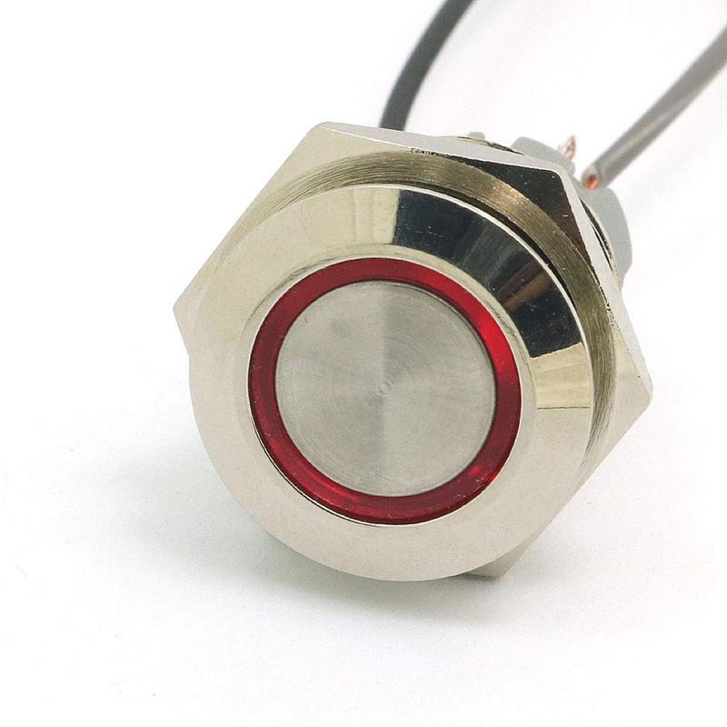 DollaTek 2 x 16 mm 10 A Momentary Switch Push