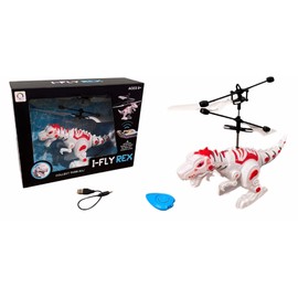 eMart4U Indoor Flying Dinosaurs with Infrared Sensor Hover Technology and Remote Control Included (Red)