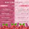 Suger Free Magnesium Glycinate Gummies Raspberry for Adults 2200mg Blend