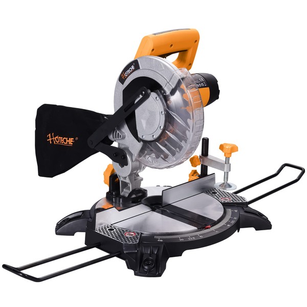 Hoteche Miter Saw 8-1/4-Inch Table Saw 11.5-Amp Single Bevel Compound Saw Chop Wood Circular Saw with Saw Blade
