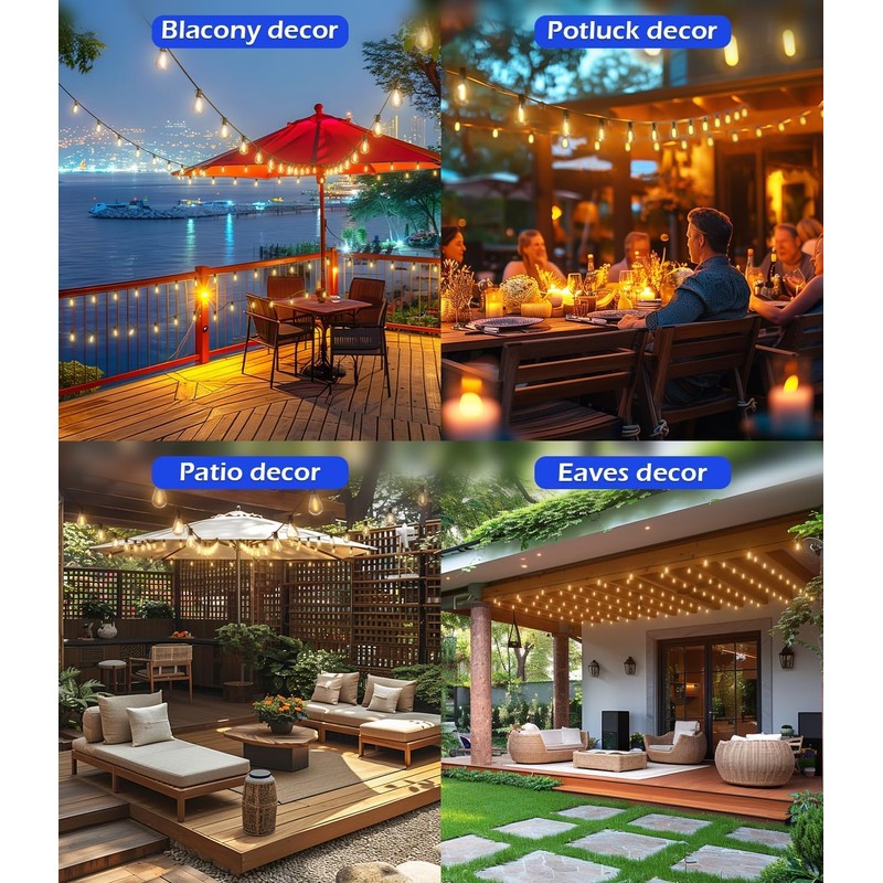 Tenmiro 200FT Outdoor String Lights, Ultra Long LED Patio Lights