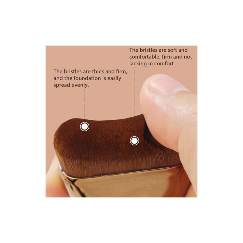 2Pcs Brochas de Maquillaje, Fundación Cepillo de Maquillaje Facial para