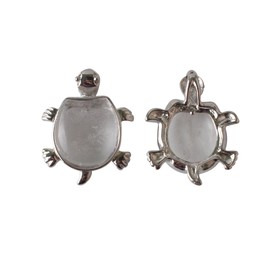 JOYA GIFT Silver Plated Sea Turtle Necklace Crystal Tortoise Chain Necklaces Pendant Women Beach Jewelry