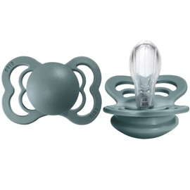 BIBS Pacifiers - Supreme Collection | BPA-Free Baby Pacifier | Made in Denmark | Set of 2 Island Sea Color Premium Soothers | Size 6-18 Months