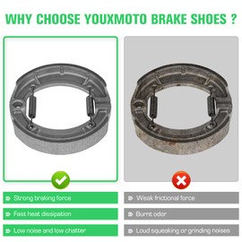Youxmoto - Zapatas de freno trasero para Yamaha Big Bear 350 YFM350 1996-1999/ para Big Bear 400 2000-2004 / para Kodiak 400 1993-1998/ para Grizzly 660 1998-2001