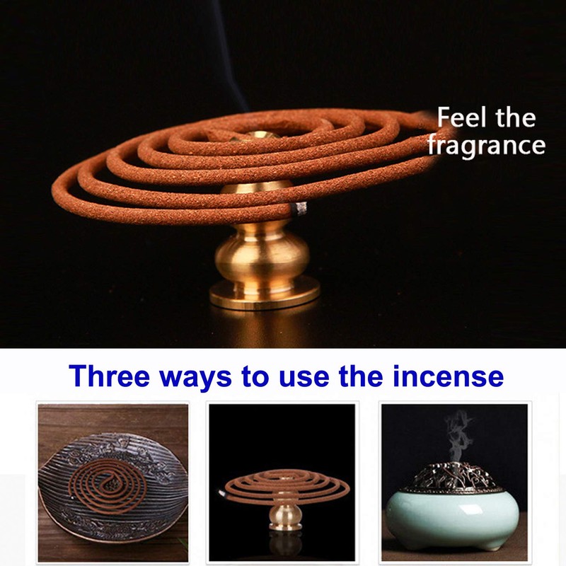 Sandalwood Coils Incense Natural 48 Pieces for Incense Holder Burner