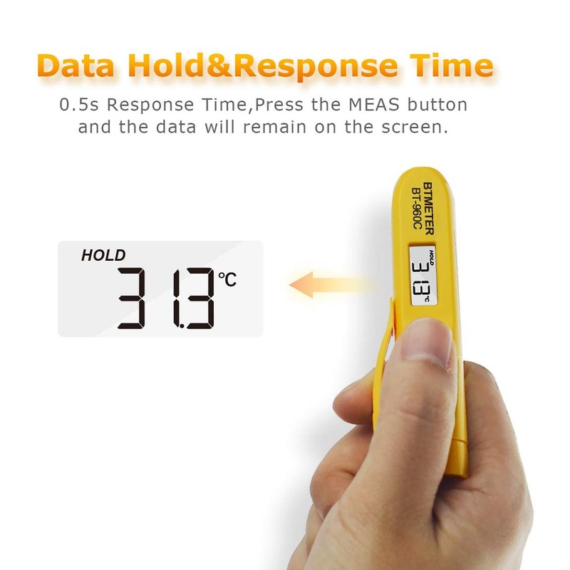 Mini Digital Infrared Thermometer BTMETER BT-960C Temperature Pen with Pocket