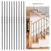 Muzata 10Pack 44" Wrought Iron Baluster Hollow Single Twist Metal