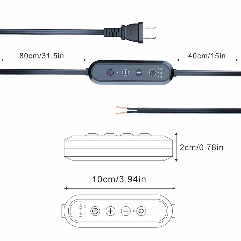 Dimming and Heating Lamps for Melting Wax, Adjustable switches for